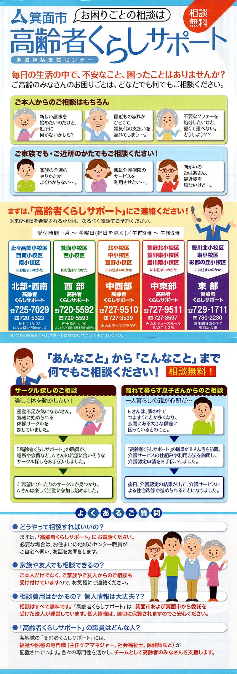 箕面市高齢者くらしサポートチラシ